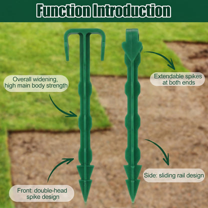 Nuanchu 100 Pcs 6 Inch Stakes Sod Garden Stakes Bulk, Landscape Garden Stake for Membrane, Sod Staples Tent Stake, Netting, Turf, Landscaping and Gardening