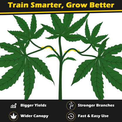 40 Pack LST Plant Training Clips – Durable & Reusable Stem Support for Low-Stress Training – Fits All Growth Stages