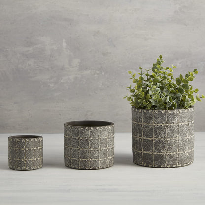 47th & Main Cement Planter Pot, 4.9" Tall, Bricks