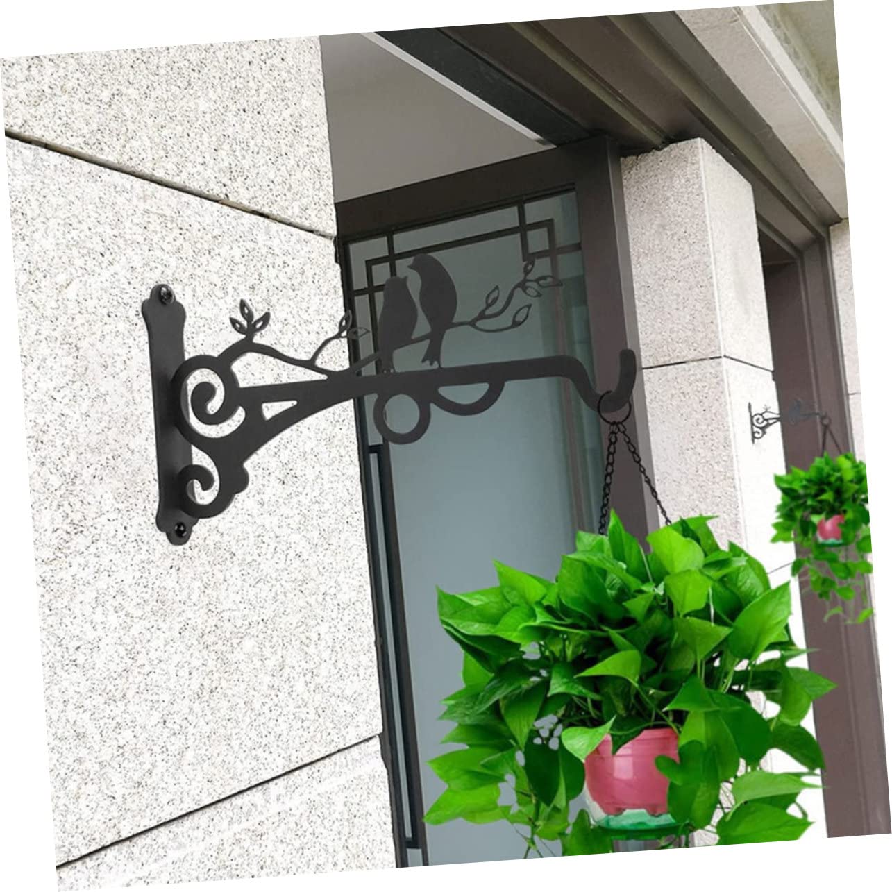 Toddmomy 2pcs Minimalist Flower Pot Holder Easy Install Balcony Garden Fence Hanging Planter