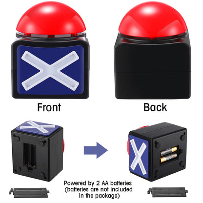 Fabbay 6 Pieces Answer Game Buzzer with Light and Sound Buzzer Alarm Buttons for Game Show Kids Adult Party Contest Prop Trivia Quiz Toys