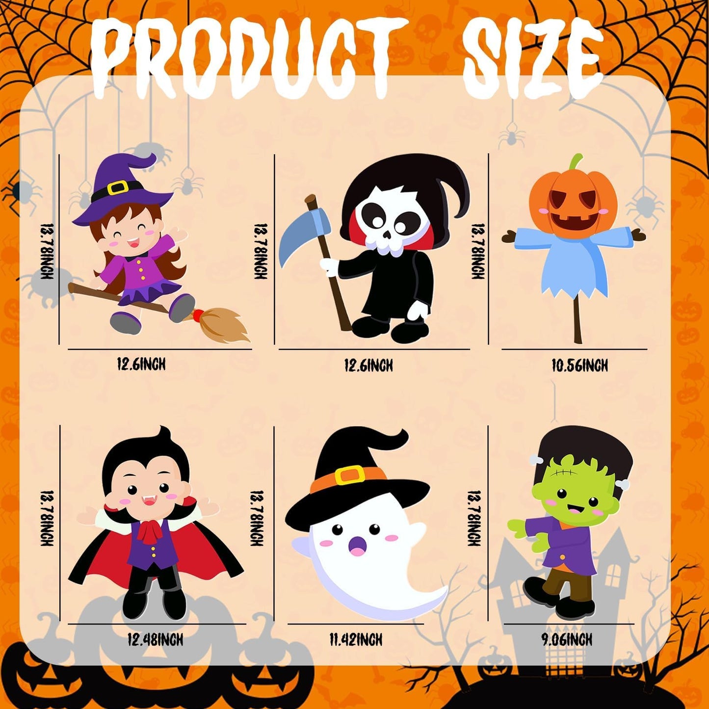 Halloween Yard Signs Cute Halloween Garden Stake Halloween Ghost Witch Scarecrow Yard Stakes Halloween Garden Stake Decorations for Lawn Decorations Outdoor Garden Home Party Decor