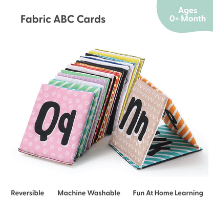 The Peanutshell Baby Soft Alphabet Flash Cards - Cloth ABC Book for Babies & Toddlers, 26 Fabric Tiles, Infant to 36 Months Baby Books With Bag