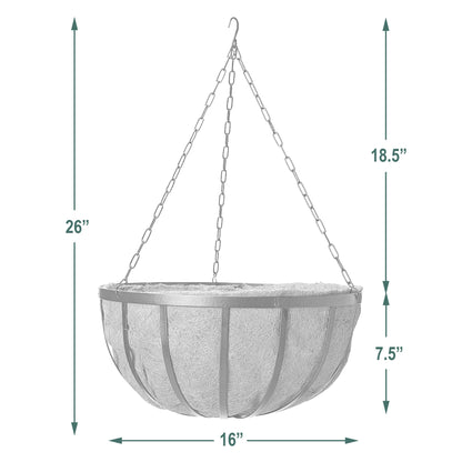 Arcadia Garden Products 1592 Solstice Series Coconut Hanging Basket 16-Inch