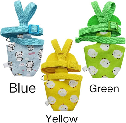Adjustable Bird Diaper Harness Flight Suit Clothes with 80 Inch Flying Leash Rope for Parrots Conure Cockatiel (Blue,2M)