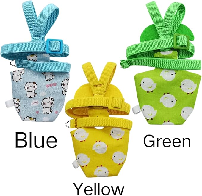 Adjustable Bird Diaper Harness Flight Suit Clothes with 80 Inch Flying Leash Rope for Parrots Conure Cockatiel (Yellow,Sulphur-Crested Cockatoo)