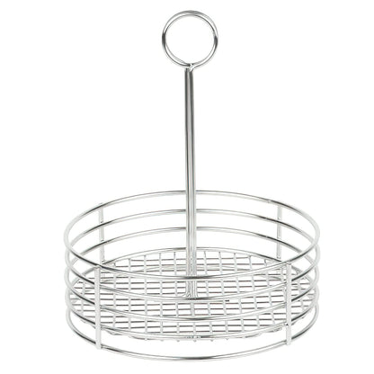 G.E.T. Stainless Steel Round Condiment Caddy - Table Caddies Collection, 7.5