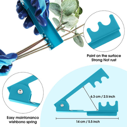 WILLBOND Gardening Gift Set for Women, Mother's Day Floral Arrangement Kit with Pruning Shears, Thorn Remover, Gloves and Floral Tape, Garden Tool Gift Kit for Mom, Wife, Garden Lovers(Blue)