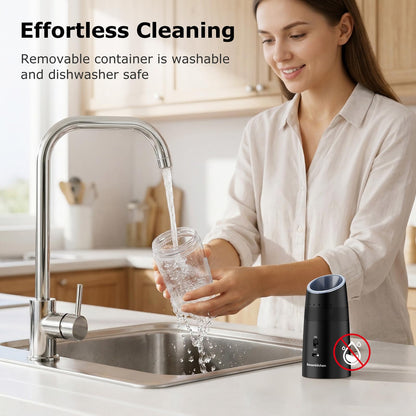 Bonsenkitchen Gravity Electric Salt and Pepper Grinder Set,Type-C Rechargeable Automatic Grinder With 6-Level Coarseness Adjustment, LED Light, 135ML Large Capacity for Kitchen, BBQ & Camping