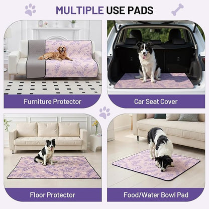Washable Dog Pee Pads - Absorbent Reusable Puppy Training Pads, Waterproof Leak - Proof & Non - Slip for Crate Whelping Potty Training 24x36 (Pack of 2)