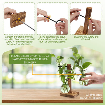 Plants Propagation Stations Bulb Glass Propagation Birthday Gift for Women Garden Plant Lovers - 4 Bulb