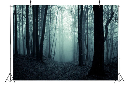 BELECO 7x5ft Fabric Spooky Dark Forest Backdrop Halloween Haunted Misty Woods Magic Grove Vampire Evil Trees Background Halloween Forest Party Decorations Photo Studio Prop