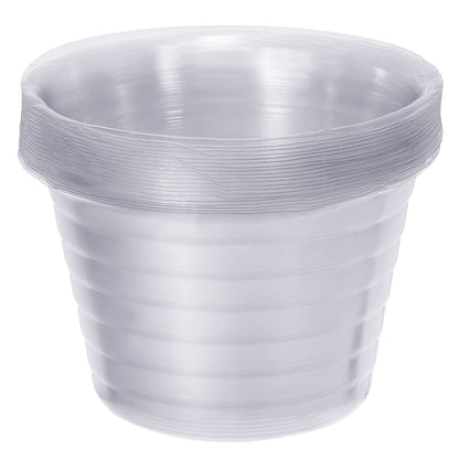 MECCANIXITY Plant Pot Saucer 5 Inch Plastic Round Flower Drip Tray for Indoor Outdoor, Clear Pack of 20