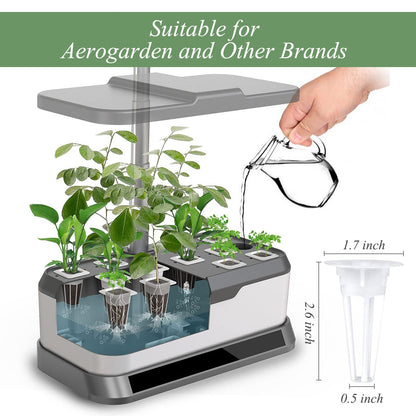 Tigvio 125 Piece Hydroponic Pods Kit: Grow Anything with 50 Grow Sponges, 12 Baskets, 12 Domes, 50 Labels, 1 Tweezer - Compatible with All Hydroponics Brands