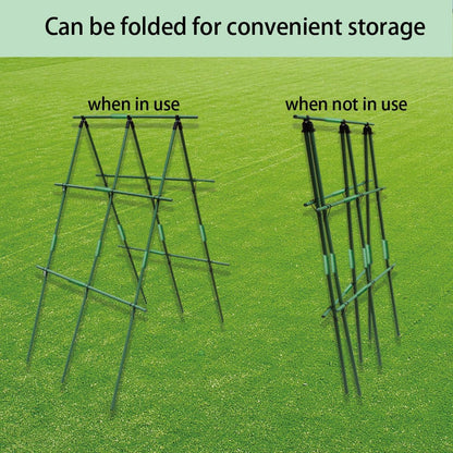 Foldable Cucumber Trellis for Garden - Adjustable Climbing Support for Vegetables, Vining Plants, Cucumbers, Tomatoes, and Peas - Heavy Duty, Weather-Resistant, Easy to Install