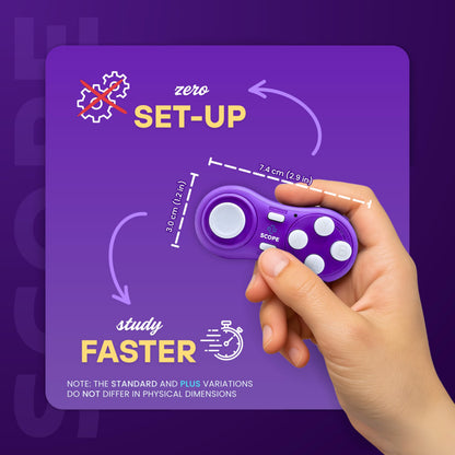 Scope Remote- Remote for Anki. Customizable with Anki Add-on, Compatible with Windows, Mac, iOS, iPad, and Android. Quizlet Compatible, Anki Controller. Amethyst Purple, Plus (16-18 Hours Battery)