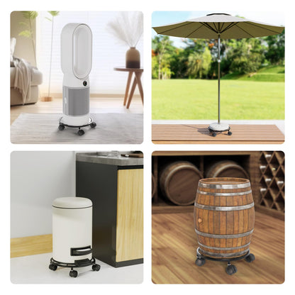 Chinpakden 1 Pack Rolling Plant Stands with Wheels - 10.24" Plant Caddy, 360 °Rotatable and Lockable Plant Rollers, 80LB Weight Capacity, Plant Dolly for Moving Plant Wine Barrels Heavy Objects.