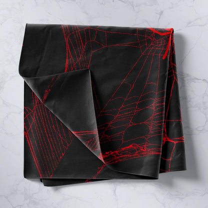 Manfei Halloween Spider Red Black Tapestry Living Room Bedroom Abstract Spiders Web Lines Wall Hangings Art Spider Web Tapestries for Home Decor 59.1x82.7