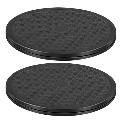 2Pack Lazy Susan 10 inch with Steel Ball Bearings Large Lazy Susan Turntable Rotating Swivel Stand for Flat Panel Monitors, TV's, Potted Plants, Stereo Speakers, Black