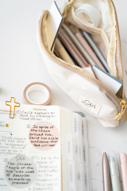 Mr. Pen- Bible Journaling Set (Selah Collection), Complete Faith Journaling Kit with Highlighters, Pens, Sticky Notes, Tabs, Washi Tape & Pouch for Bible Study, Prayer, Devotion & Gifting