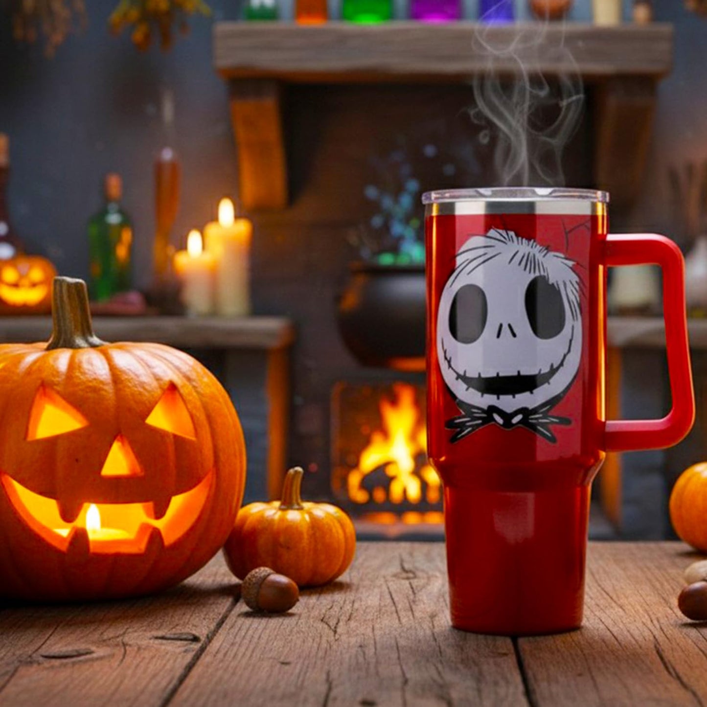 Disney Nightmare Before Christmas 40 OZ Stainless Steel Cup Set - Bundle with Jack Skellington Tumbler, Sticker, More Tumblers for Girls, Boys