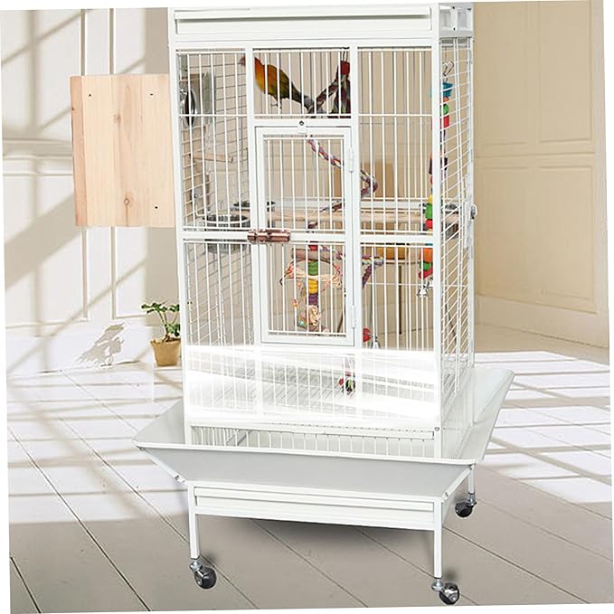 Bird Cage Seed Catcher Guard 4Pcs Anti-Scatter Mess-Free Transparent PVC for Parrot Parakeet