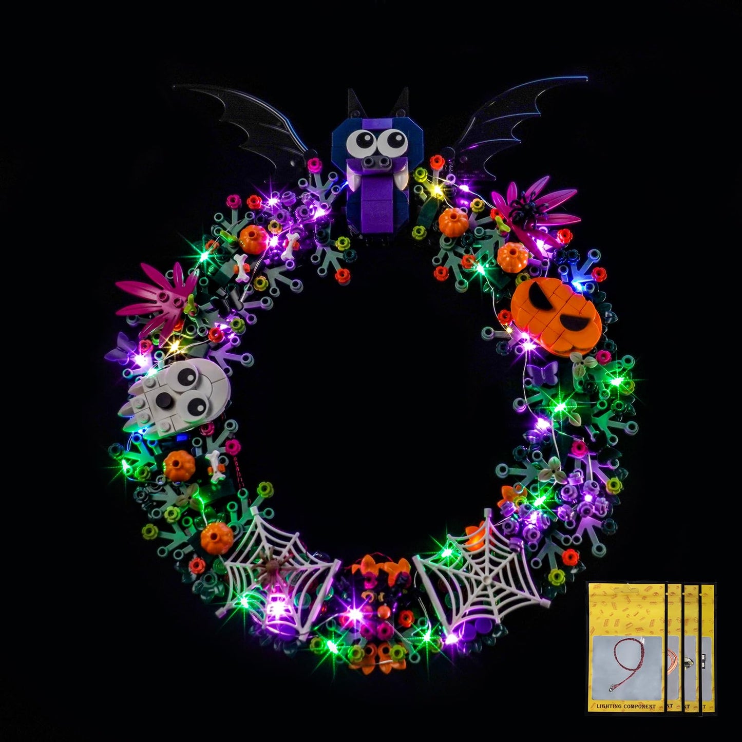 BRICKSHINING LED Lighting Compatible with Lego 40825 Halloween Wreath - JUST Lights,Light Kit Compatible with Lego 40825,NOT Included The Model Set