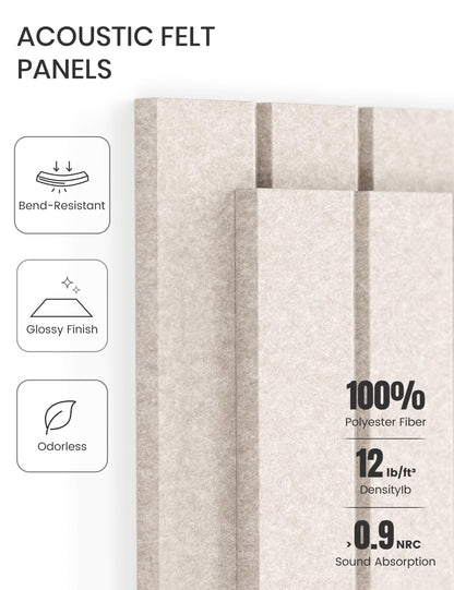 Fluxynara Large Felt Bulletin Board 48" x 36" Cork Board Alternative-12 Pack with 70 Safe Removable Adhesive Tabs, Cork Boards for Walls Cork Board for Home Office Classroom Pin Board (Oatmeal)