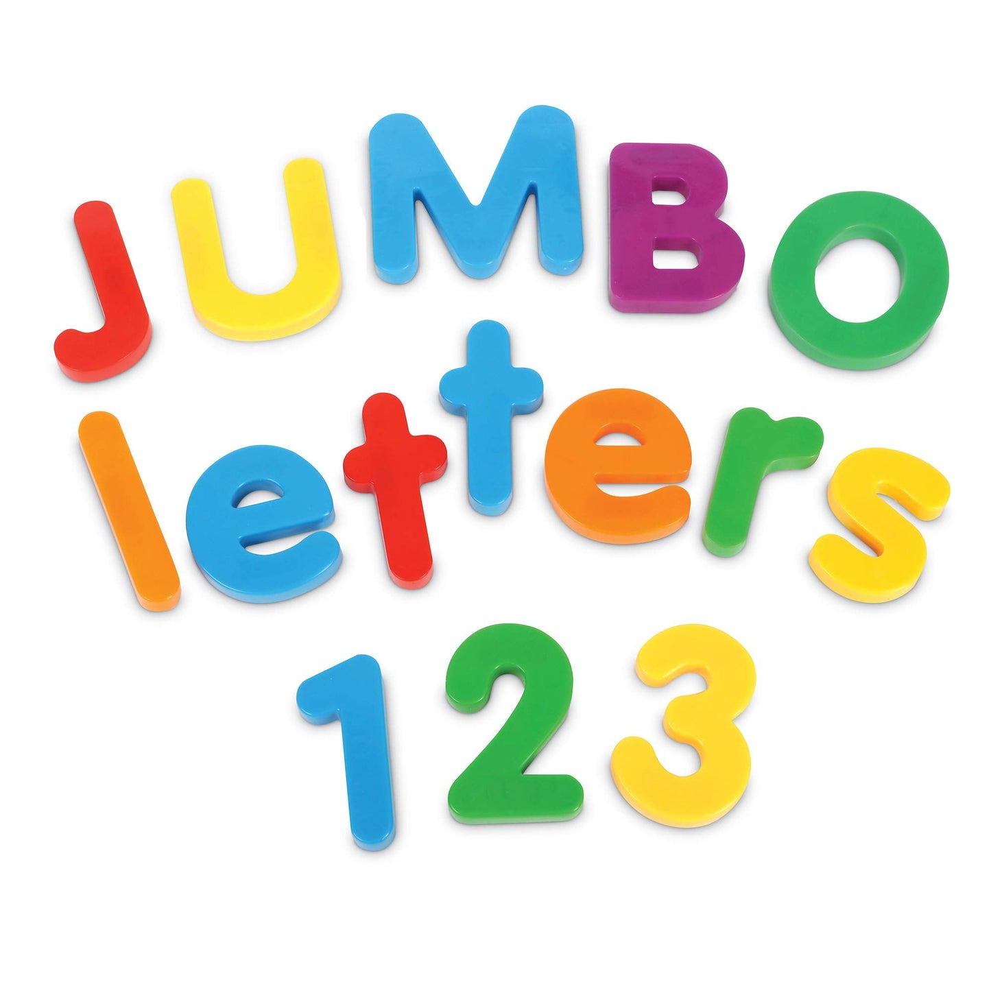 Learning Resources Jumbo Magnetic Letters & Numbers Combo Set - 80 Pieces, Ages 3+ Toddler Learning Toys, ABC for Toddlers
