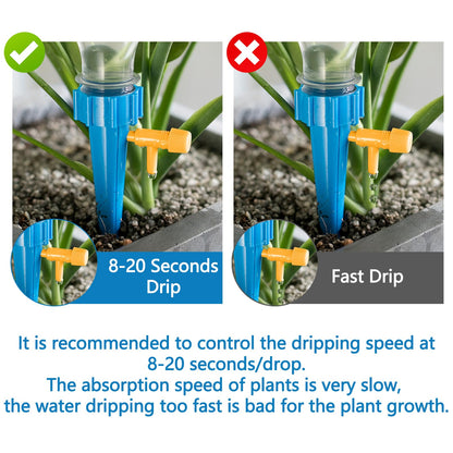 Nowaca Self Watering Spikes for Plant, 20PCS Self Watering Planter Insert, Plant Watering Spikes with Adjustable Control Valve Switch, Plant Watering Devices for Indoor Outdoor Potted Plants