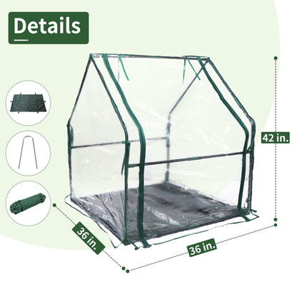 PROWORX Mini Greenhouse 36"x36"x42" Plant Cover Tent Seed Starting Waterproof Floor Mat Small Plant Tent for Use on Patio Balcony Porch & Indoors/Outdoors
