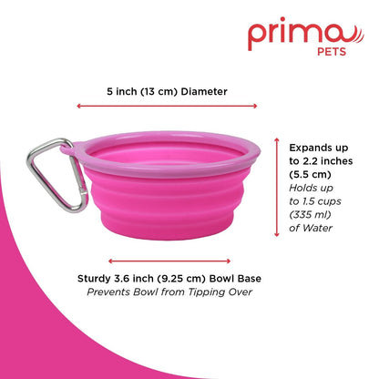 Sale Collapsible Silicone Water Travel Bowl with Clip for Dog and Cat, Portable and Durable Pop-up Feeder for Convenient On-The-go Feeding Size: Large (5 Cups) Grey