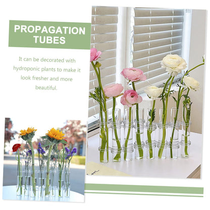 PRETYZOOM Propagation Vase Set 1pc Tube Plant Terrarium Holder for Home Office Plant Propagation Tubes Glass Vase Hook