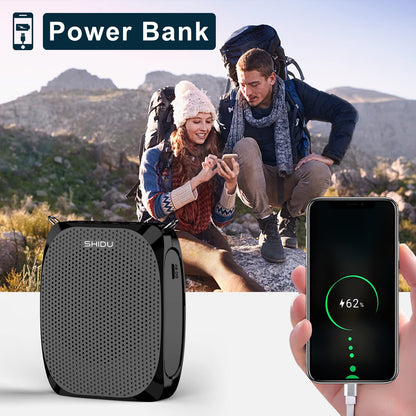 SHIDU Portable Voice Amplifier Personal Microphone Headset for Speaking Rechargeable Mini Pa System for Teachers Tour Guides Coaches Classroom Singing Yoga Fitness Instructors