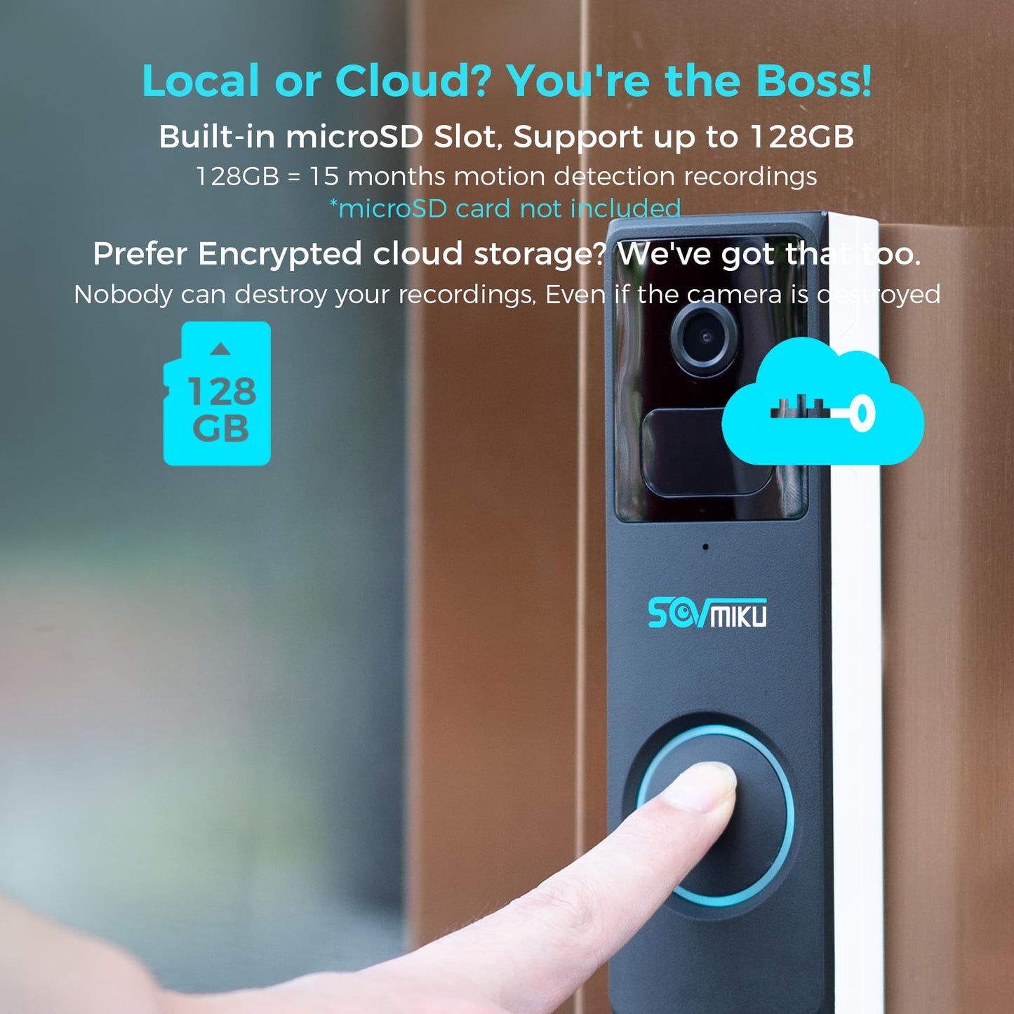 Vicohome DB3 2K Smart Video Doorbell with Chime, Home Security Battery Camera Wireless, Audible Alarm, Easy to Setup, Human Detection,Two Way Audio, 2.4GHz Wi-Fi, No SD Slot, 180 Days Exchange Policy