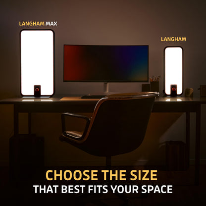 Circadian Optics Langham Clinical Grade Light Therapy Desk Lamp | 10,000 Lux at 12" | As Seen On Shark Tank | 5X Power & Brightness | Large 6" X 17" Light Panel | Improves Mood, Focus & Sleep