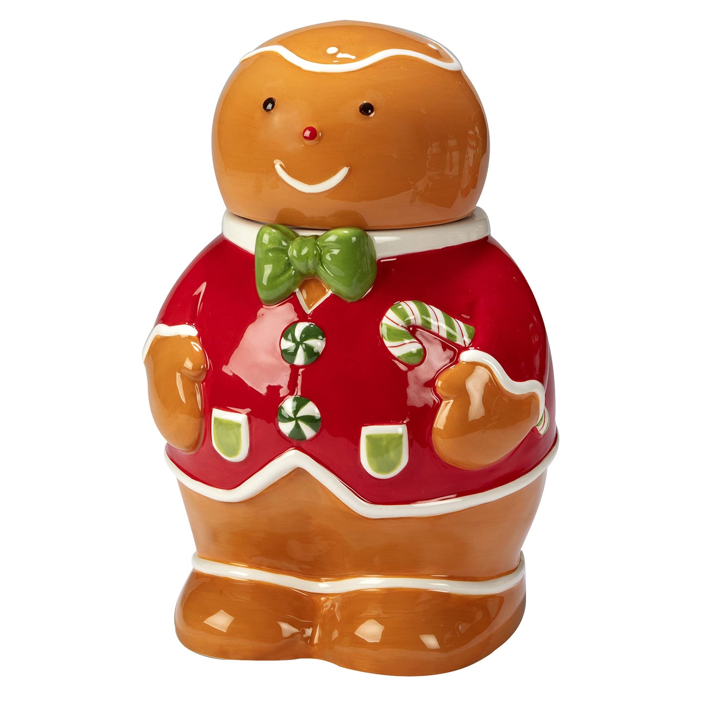 Certified International Holiday Magic Gingerbread 3-D Cookie Jar, 72 oz.