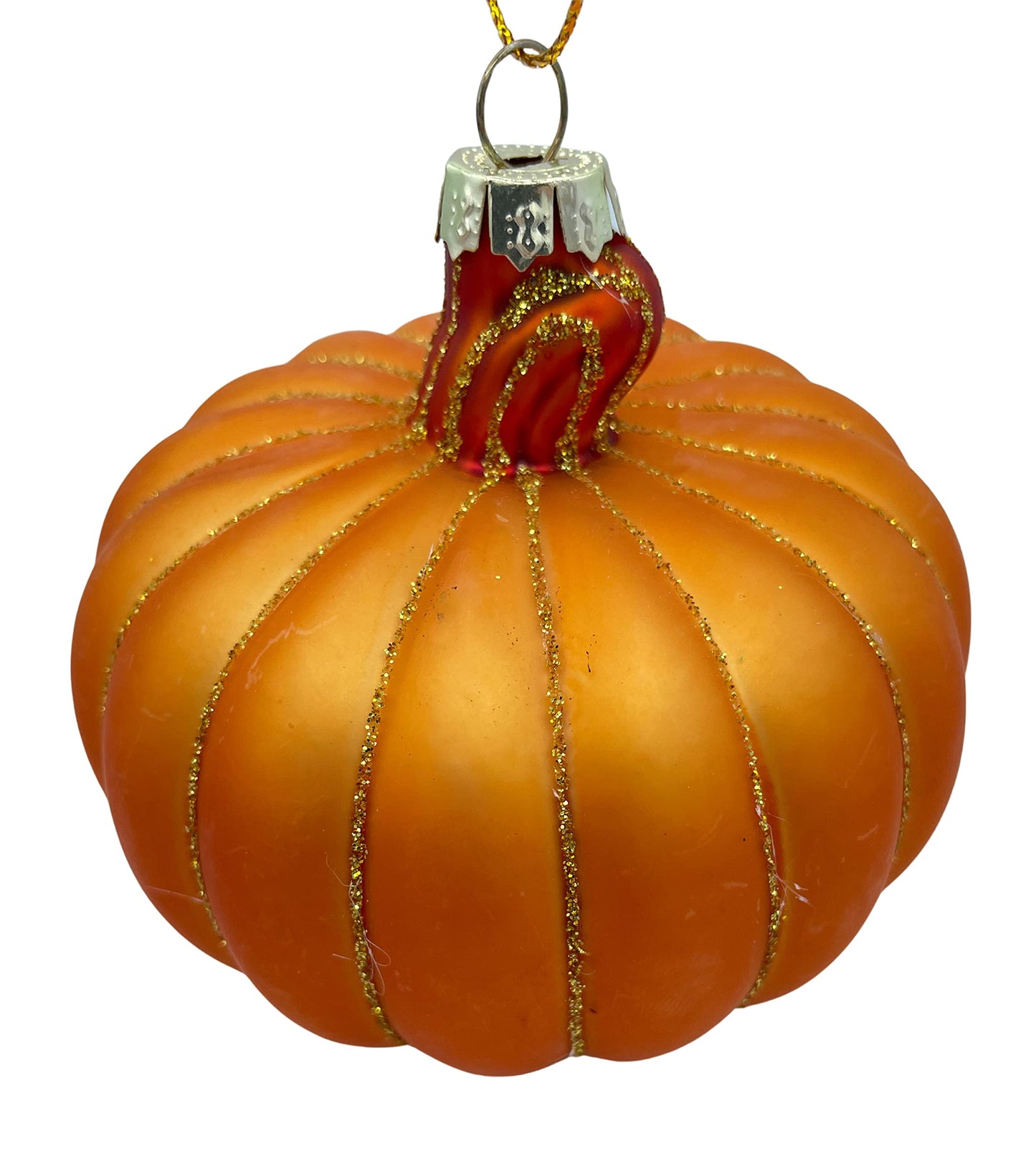 Thanksgiving Fall Pumpkin Blown Glass Christmas Halloween Tree Ornaments