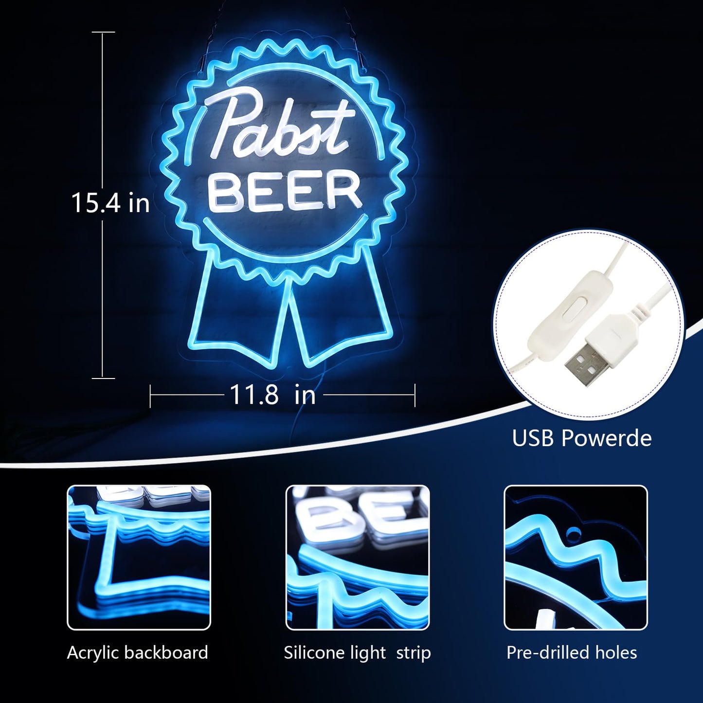 Neon Signs for Wall Decor，Neon Lights for Bedroom Led Business Signs Suitable for Drinks Shop、Man Cave、Christmas Gifts，16 * 10Inch(red)