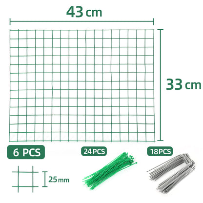 UCandy 6 Pack Plant Protector from Animals,17'' x 13'' Metal Wire Mesh Garden Plant Cages for Outdoor Gardening,Rabbits Chickens Ducks, for Vegetables, Flowers, Shrubs, Plant Protectors from Deer