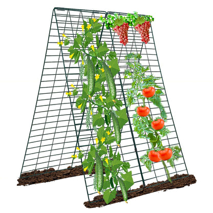 Metal Trellis for Climbing Plants Outdoor Garden Trellis,Cucumber Trellis,Tomato Plant Support/Squash/Zucchini/Sweet Peatrellis,Green Bean/Grape/Vine/Flower Plant Trellis (1pack)