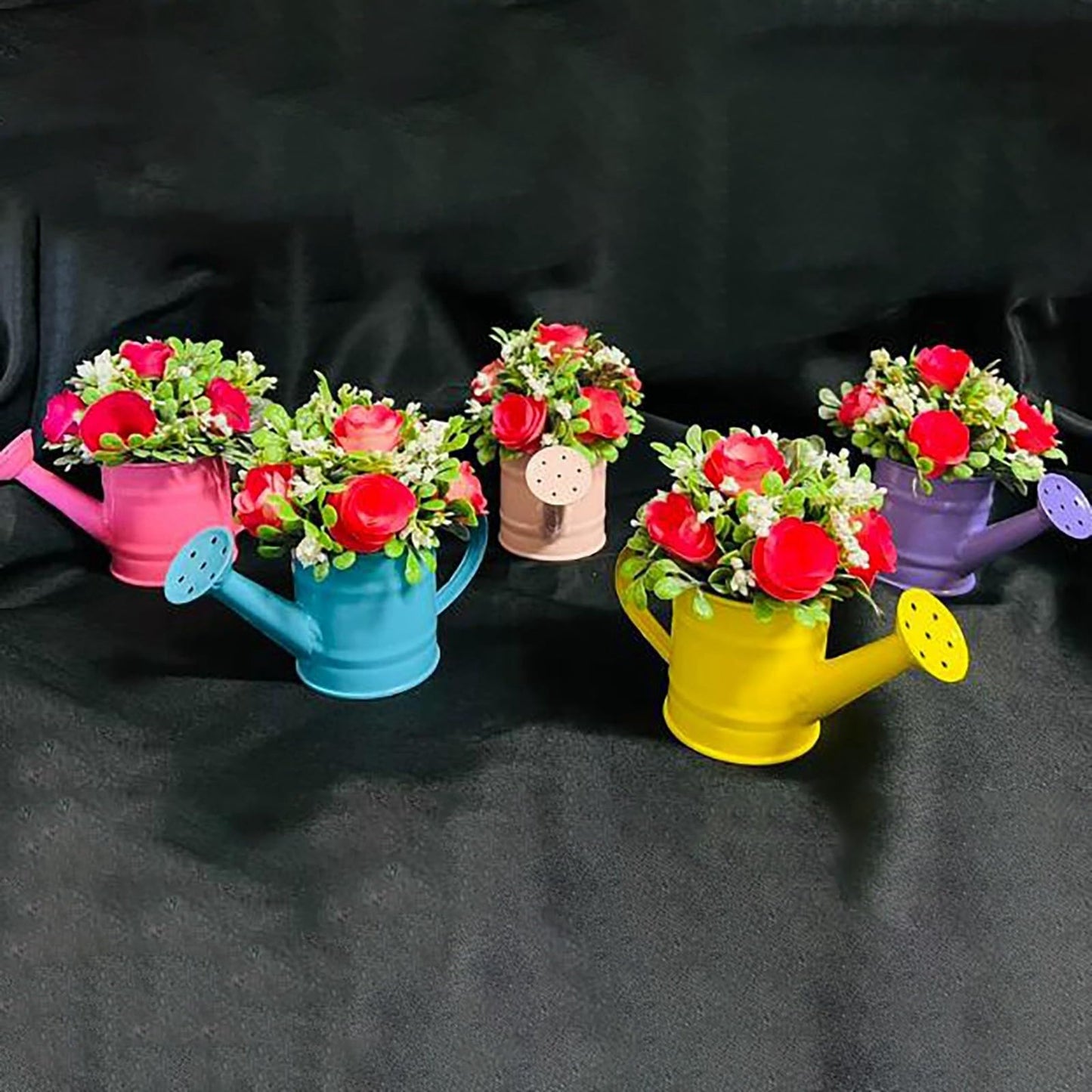 Watering Can, 1L Metal Flower Garden Watering Can, Lightweight Durable Decorative Gardening Tool for Outdoor Indoor Plants Lawn Garden (Green)