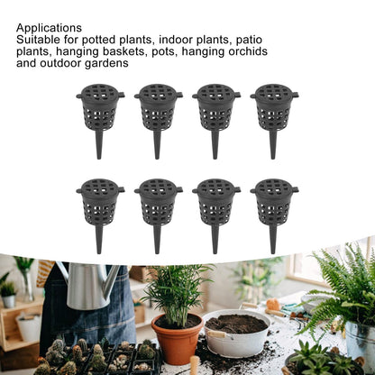 100pcs Bonsai Fertilizer Baskets, 2cm/0.8in Diameter Fertilizer Box with Cover Plastic Garden Nursery Pots Portable Planting Nutrition Cups for Succulent