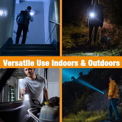 EverBrite Mini Flashlight, Zoomable LED Flash Light, 3 Modes, 3AAA Batteries Included, Handheld Small Flashlight for Camping, Emergency, Home – Blue