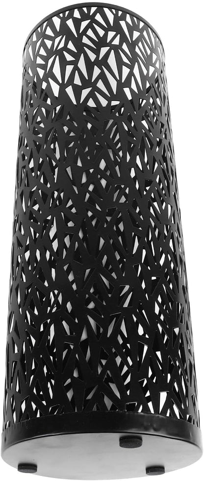 Metal Round Umbrella Stand Rack,Umbrella Holder Organizer Bin Hollowed Freestanding Canes Walking Sticks Holder for Entryway Home Hotel Office Decor (S)