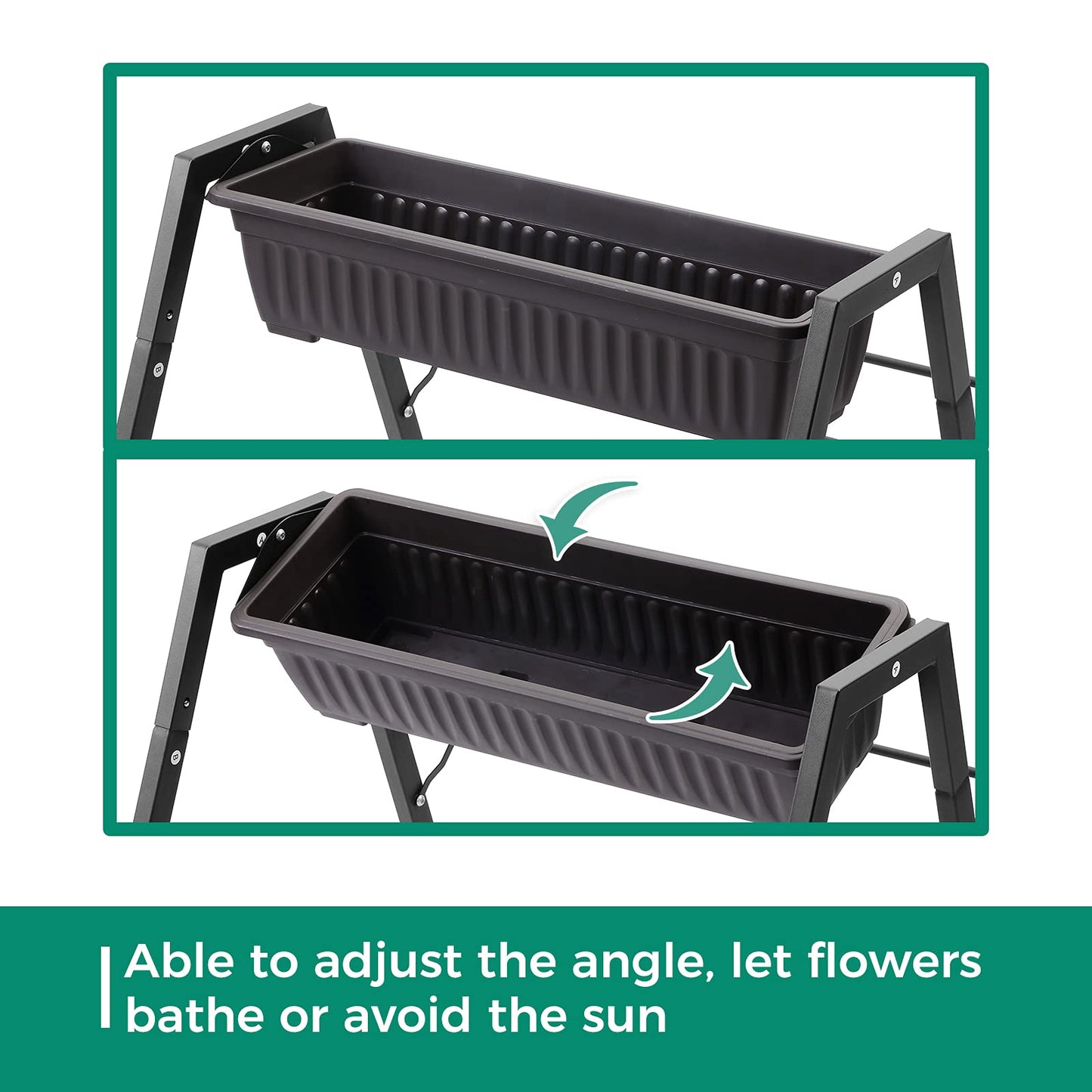 SweetBin Raised Garden Planter Bed, Tiered Planter Stand with 5 Boxes, 25" Long*30" Wide*31" Tall, Vertical Raised Garden Bed for Herbs, Flowers, or Vegetables in Patio Balcony Indoor Outdoor