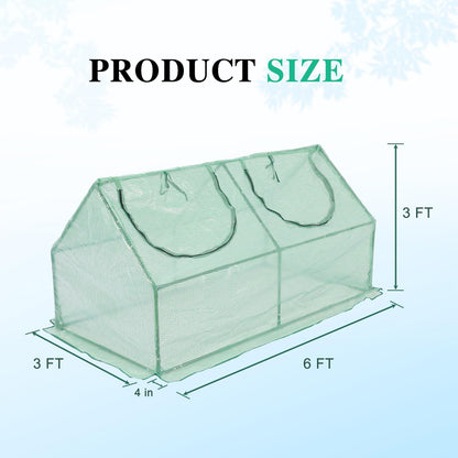 BPS 6x3x3 FT 3-in-1 Mini Greenhouse Kit, Small Greenhouse with Triple-Layer Window for All-Season Vegetable and Plant Growing