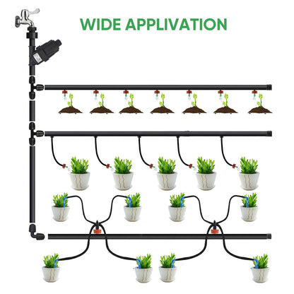 0.25 GPH Pressure Compensating Drippers for Garden System: Self-Cleaning Constant Flow Drippers for 1/4 Inch Drip Irrigation Tubing - Drip Irrigation Emitters for Drip Irrigation System Users (60pcs)