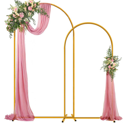 Hemmotop Glod Metal Arch Backdrop Stand Set of 2, 7.2ft and 6ft