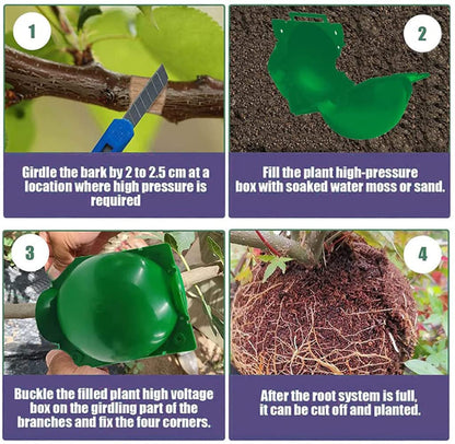 Rigute 18 Pack Tree Root Growing Box, Rooting Ball Grafting Tools,High Pressure Plant Propagation,Air Layering pods, Grafting Ball Device for Plant Cutting Seedlings
